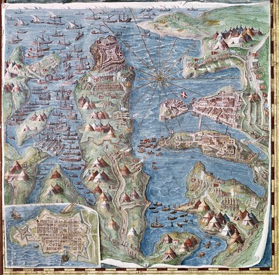 Siege of Malta (detail) by Italian School
